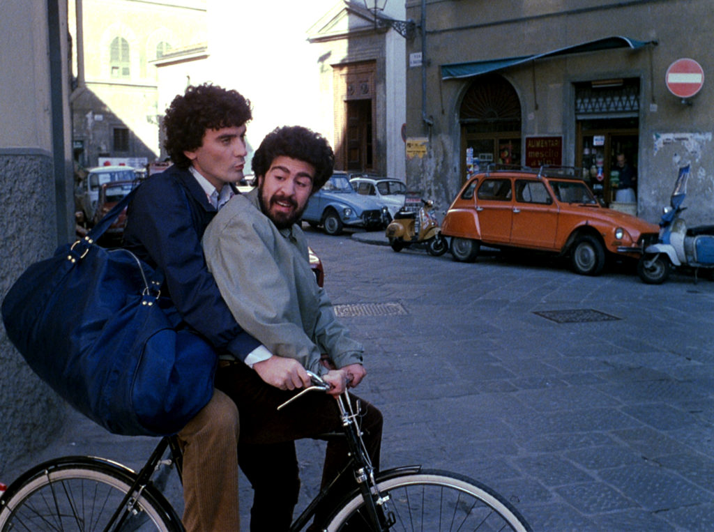 gaetano e raffaele in due sulla bicicletta