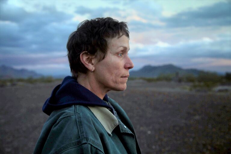 profilo di frances mcdormand in una scena del film nomadland