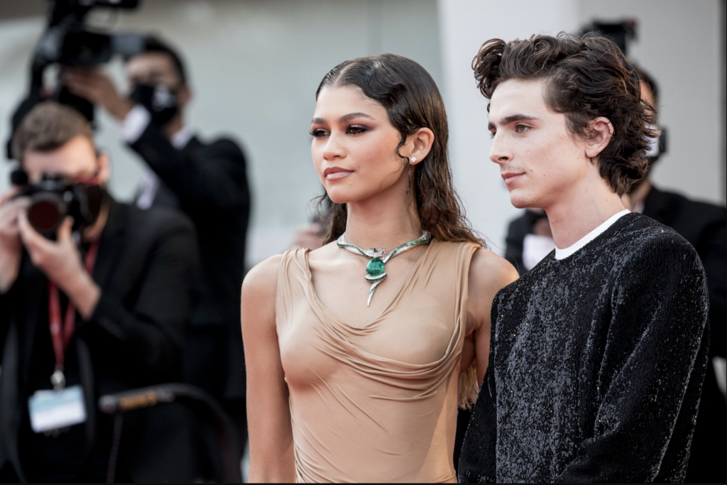 chalamet e zendaya all'anteprima di "dune"