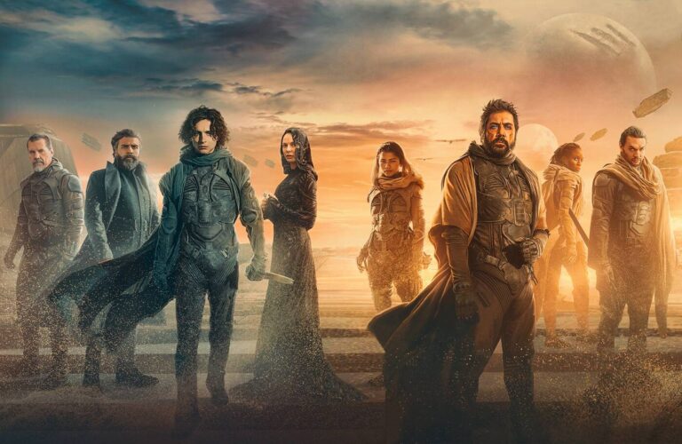 il cast del dune di villeneuve quasi al completo in una delle immagini promozionali