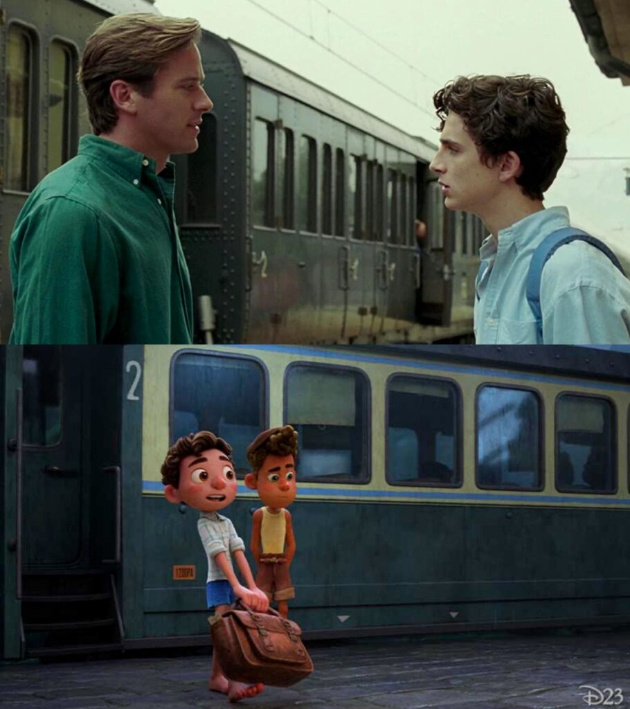 "chiamami col tuo nome" e "Luca": le due scene del treno a confronto 